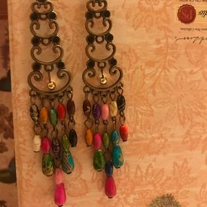 Gorgeous colorful bohemian chandelier earrings